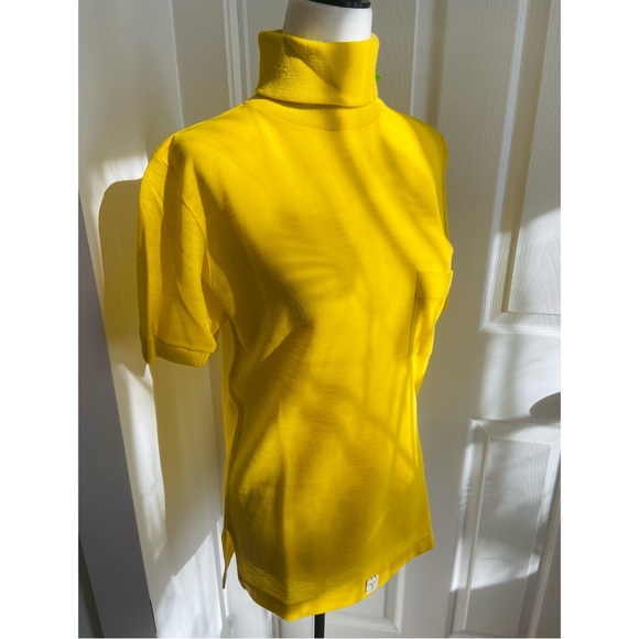 60s/70s Regent Knit NWT Turtleneck Tee in Mustard Yellow by Regent Knit - Picture 2 of 9